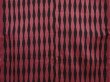 Photo5: 6605T12z850 Vintage Japanese Kimono Silk KOMON Tatewaku Dark pink (5)