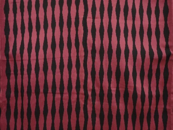 Photo5: 6605T12z850 Vintage Japanese Kimono Silk KOMON Tatewaku Dark pink (5)