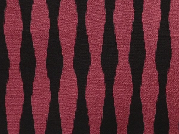 Photo6: 6605T12z850 Vintage Japanese Kimono Silk KOMON Tatewaku Dark pink (6)