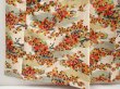 Photo4: 6605T13z650 Vintage Japanese Kimono Silk MEISEN KOMON Flower Oyster white (4)