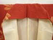 Photo7: 6605T14z850 Vintage Japanese Kimono Silk KOMON Maple Red-Brown (7)