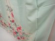 Photo4: 6605T15z830 Vintage Japanese Kimono Silk TSUKESAGE Peony Light blue (4)