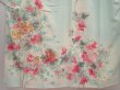 Photo5: 6605T15z830 Vintage Japanese Kimono Silk TSUKESAGE Peony Light blue (5)