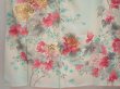 Photo6: 6605T15z830 Vintage Japanese Kimono Silk TSUKESAGE Peony Light blue (6)