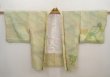 Photo5: 6609T01z390 Vintage Japanese Kimono Silk SHIBORI HAORI Flower Grass green (5)