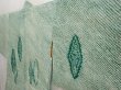 Photo2: 6609T02z440 Vintage Japanese Kimono Silk SHIBORI HAORI  Dull green (2)