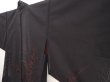 Photo2: 6609T03z270 Vintage Japanese Kimono Silk See through HAORI Flower Black (2)