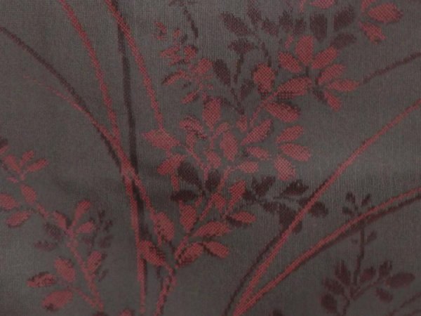 Photo4: 6609T03z270 Vintage Japanese Kimono Silk See through HAORI Flower Black (4)