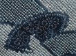 Photo4: 6609T04z510 Vintage Japanese Kimono Silk SHIBORI HAORI Jigami Navy-Gray (4)