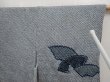 Photo5: 6609T04z510 Vintage Japanese Kimono Silk SHIBORI HAORI Jigami Navy-Gray (5)