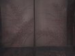 Photo3: 6609T06z240 Vintage Japanese Kimono Silk See through HAORI Plants Black (3)