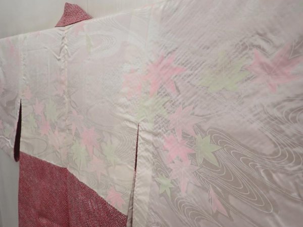 Photo7: 6609T07z410 Vintage Japanese Kimono Silk SHIBORI HAORI Chrysanthemum (7)