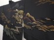 Photo2: 6609T08z490 Vintage Japanese Kimono Silk HAORI Amanohashidate Black (2)