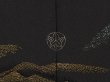 Photo5: 6609T08z490 Vintage Japanese Kimono Silk HAORI Amanohashidate Black (5)