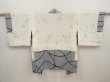 Photo6: 6609T09z470 Vintage Japanese Kimono Silk SHIBORI HAORI  Navy (6)
