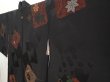 Photo2: 6609T10z640 Vintage Japanese Kimono Silk HAORI Plum blossom Black (2)