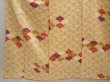 Photo4: 6609T11z740 Vintage Japanese Kimono Silk KOMON Chrysanthemum Champagne (4)