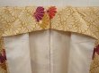 Photo7: 6609T11z740 Vintage Japanese Kimono Silk KOMON Chrysanthemum Champagne (7)