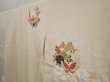 Photo2: 6609T13z950 Vintage Japanese Kimono Silk TSUKESAGE Phoenix Light cream (2)