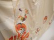 Photo3: 6609T13z950 Vintage Japanese Kimono Silk TSUKESAGE Phoenix Light cream (3)