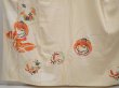 Photo5: 6609T13z950 Vintage Japanese Kimono Silk TSUKESAGE Phoenix Light cream (5)