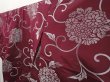 Photo2: 6609T14z590 Vintage Japanese Kimono Silk OMESHI Karahana Dark grape (2)