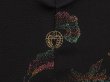 Photo5: 6610T01z560 Vintage Japanese Kimono Silk HAORI Flower Black (5)