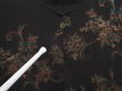 Photo6: 6610T01z560 Vintage Japanese Kimono Silk HAORI Flower Black (6)