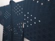 Photo2: 6610T02z550 Vintage Japanese Kimono Silk HAORI Hemp Dark navy (2)