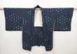 Photo4: 6610T02z550 Vintage Japanese Kimono Silk HAORI Hemp Dark navy (4)