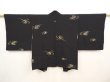 Photo1: 6610T03z550 Vintage Japanese Kimono Silk HAORI Stream Black (1)