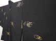 Photo2: 6610T03z550 Vintage Japanese Kimono Silk HAORI Stream Black (2)