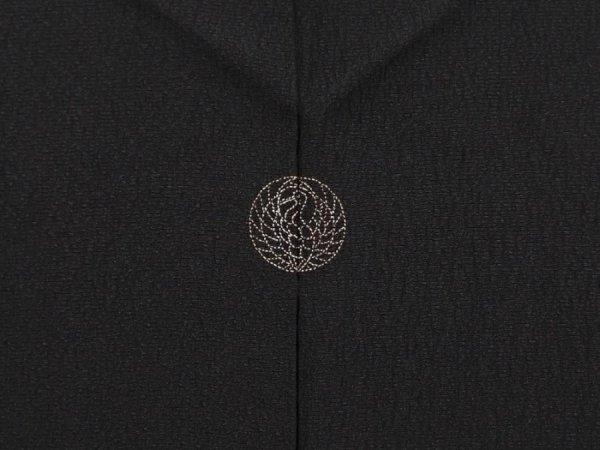 Photo5: 6610T03z550 Vintage Japanese Kimono Silk HAORI Stream Black (5)