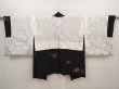 Photo7: 6610T03z550 Vintage Japanese Kimono Silk HAORI Stream Black (7)