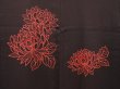 Photo3: 6610T05z670 Vintage Japanese Kimono Silk HAORI Chrysanthemum Dark brown (3)