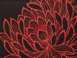 Photo4: 6610T05z670 Vintage Japanese Kimono Silk HAORI Chrysanthemum Dark brown (4)