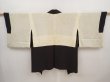 Photo6: 6610T05z670 Vintage Japanese Kimono Silk HAORI Chrysanthemum Dark brown (6)