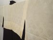 Photo7: 6610T05z670 Vintage Japanese Kimono Silk HAORI Chrysanthemum Dark brown (7)
