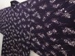 Photo2: 6610T06z470 Vintage Japanese Kimono Silk HAORI Flowers Dark purple (2)