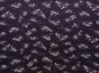 Photo3: 6610T06z470 Vintage Japanese Kimono Silk HAORI Flowers Dark purple (3)