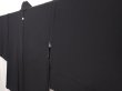 Photo2: 6610T07z590 Vintage Japanese Kimono Silk HAORI Plain Black (2)