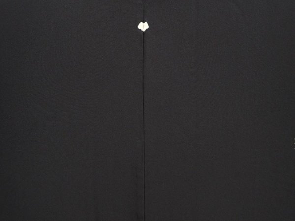 Photo3: 6610T07z590 Vintage Japanese Kimono Silk HAORI Plain Black (3)