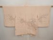 Photo1: 6610T08z510 Vintage Japanese Kimono Silk HAORI Branch Light peach (1)