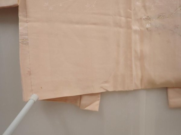Photo5: 6610T08z510 Vintage Japanese Kimono Silk HAORI Branch Light peach (5)
