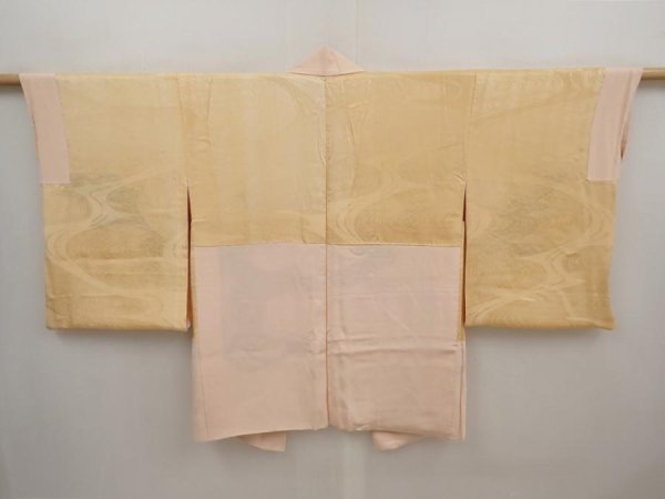 Photo8: 6610T08z510 Vintage Japanese Kimono Silk HAORI Branch Light peach (8)