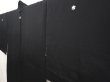 Photo2: 6610T09z700 Vintage Japanese Kimono Silk HAORI Plain Black (2)