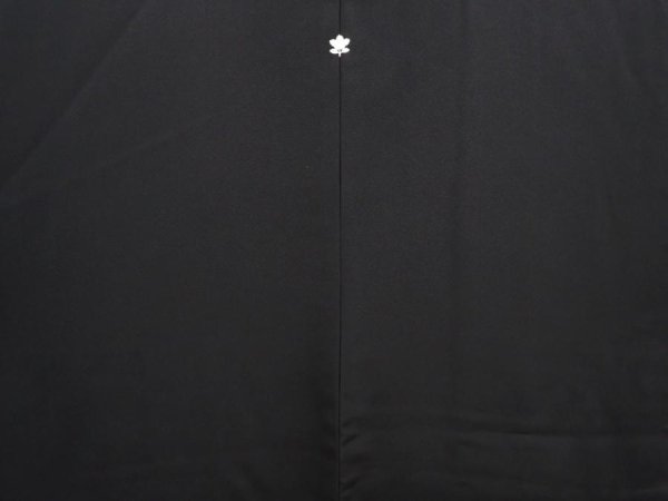Photo3: 6610T09z700 Vintage Japanese Kimono Silk HAORI Plain Black (3)