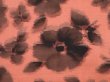 Photo4: 6610T10z400 Vintage Japanese Kimono Silk MEISEN HAORI Flower Dark coral (4)