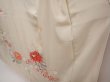 Photo4: 6610T11z810 Vintage Japanese Kimono Silk TSUKESAGE Flowers Off-white (4)