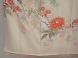 Photo6: 6610T11z810 Vintage Japanese Kimono Silk TSUKESAGE Flowers Off-white (6)
